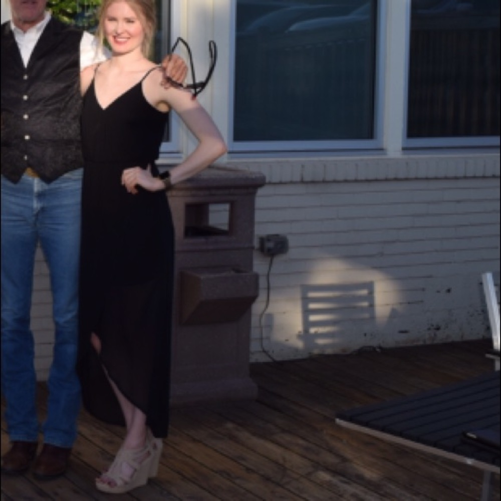 Black high low dress from Lulus.